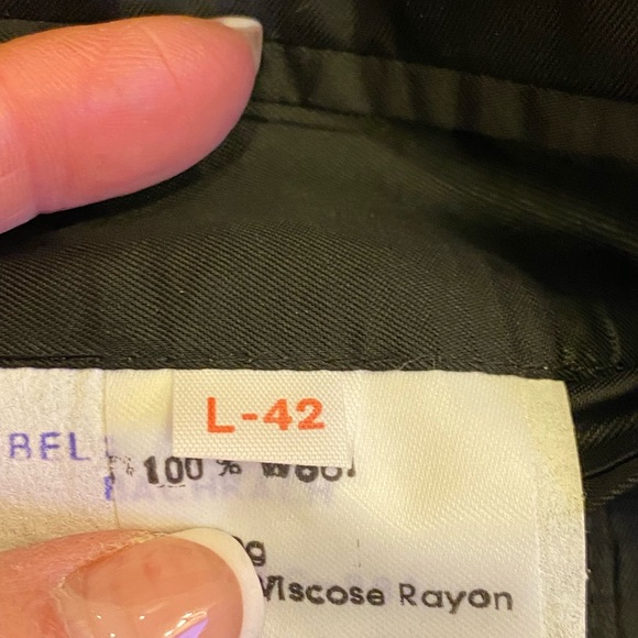 Bachrach Mens Charcoal Wool 3 Button Blazer  / Mens Size L 42 - Picture 15 of 15